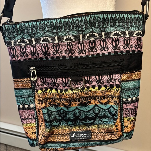 Sakroots Colorful Patterned Crossbody Bag Boho Adjustable Strap - Picture 4 of 7